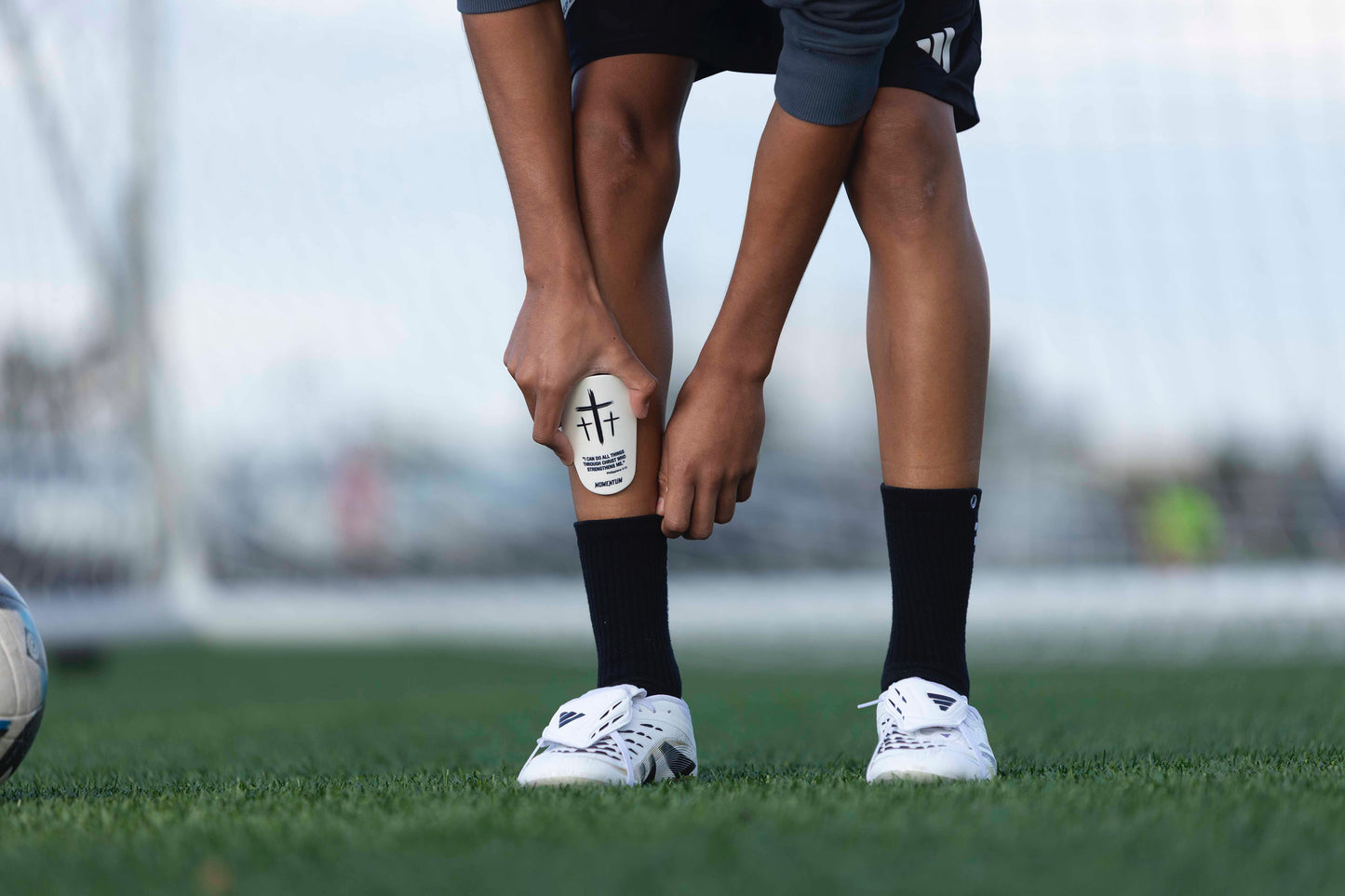 Philippians 4:13 White Shin Mini Guards