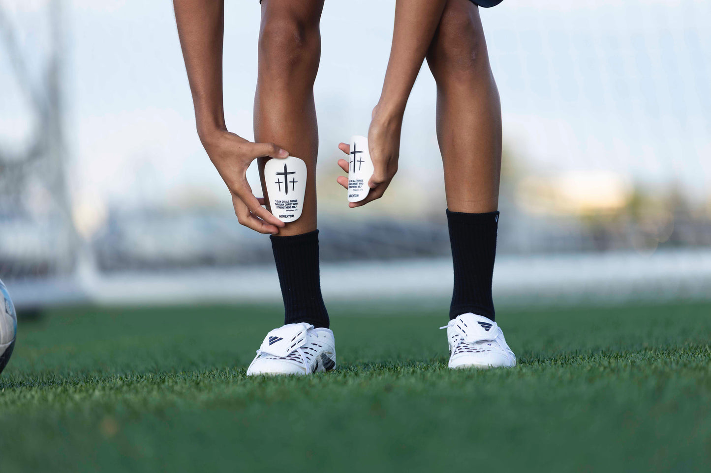Philippians 4:13 White Shin Mini Guards