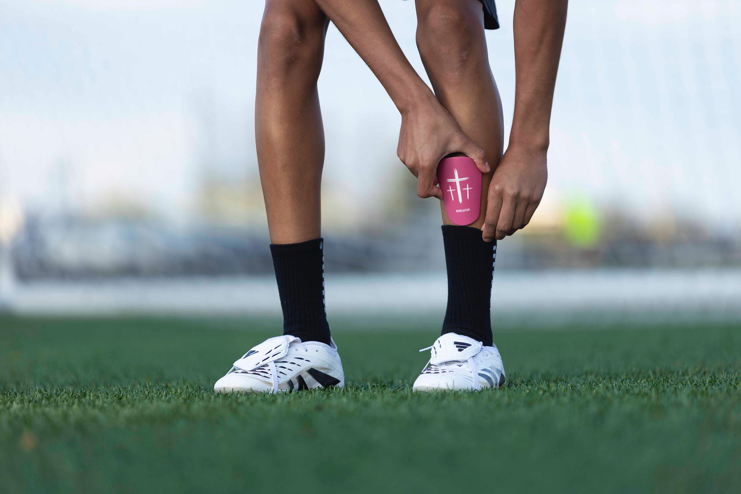 Pink Cross Shin Mini Guards
