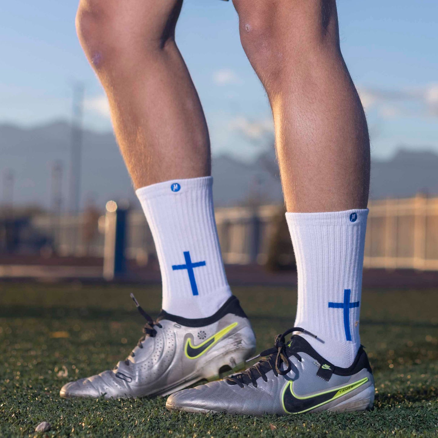 Blue Cross Grip Socks