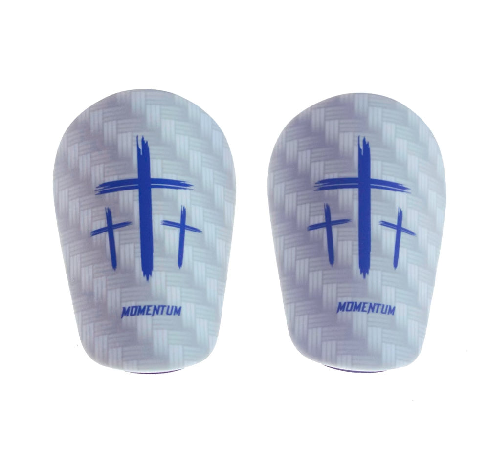 Blue/White Cross Shin Mini Guards