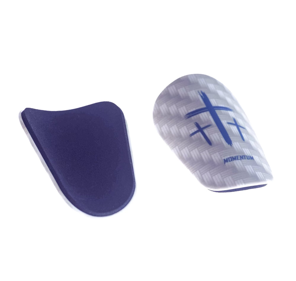 Blue/White Cross Shin Mini Guards