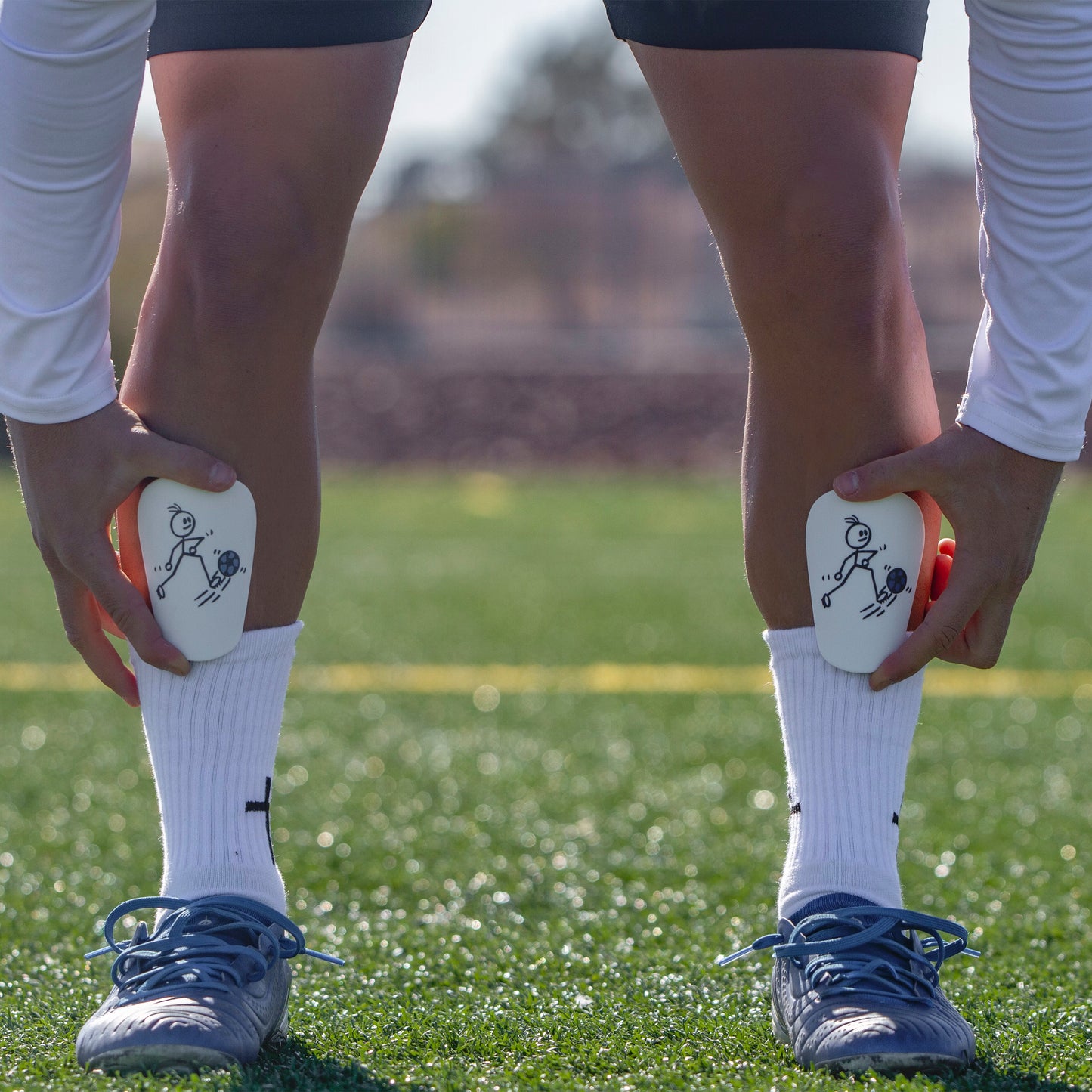 Cartoon Futboler Mini Shin Guards