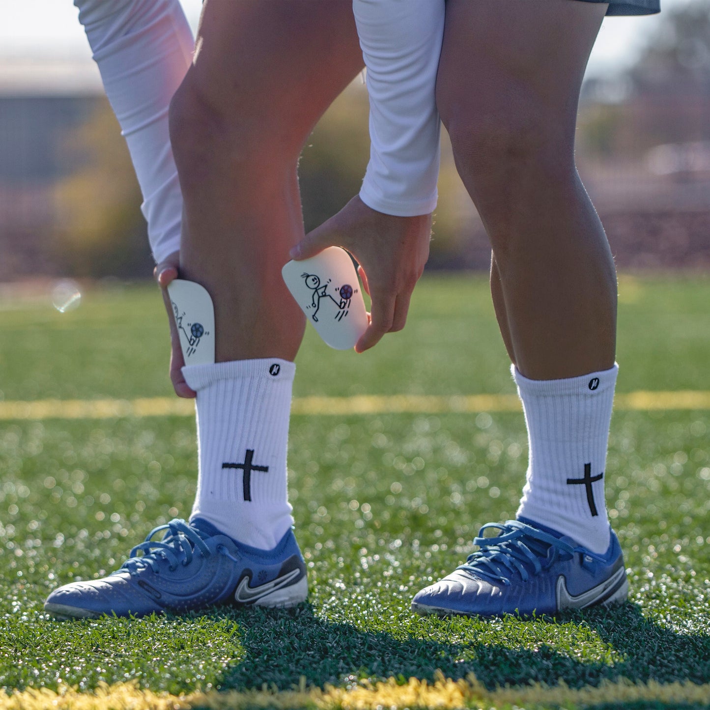 Cartoon Futboler Mini Shin Guards