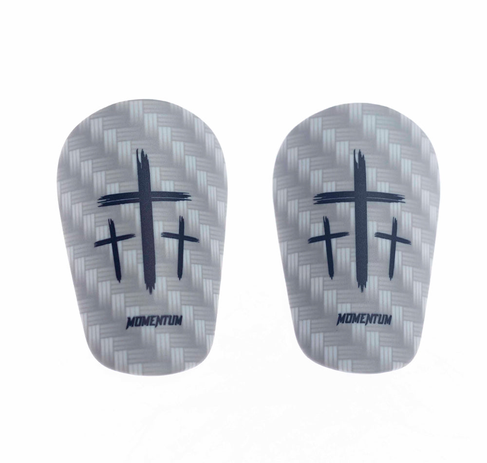 White/Black Cross Shin Mini Guards