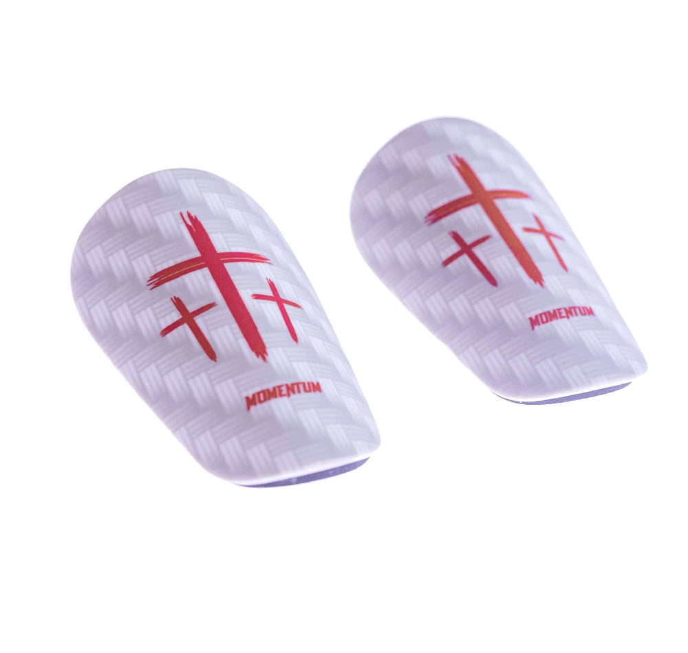 Red/White Cross Shin Mini Guards