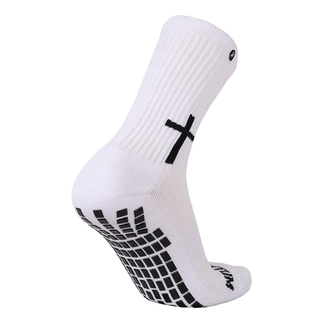 White Cross Grip Socks