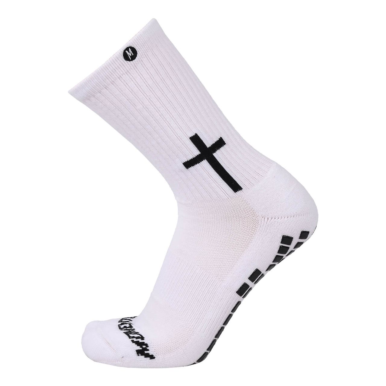 White Cross Grip Socks