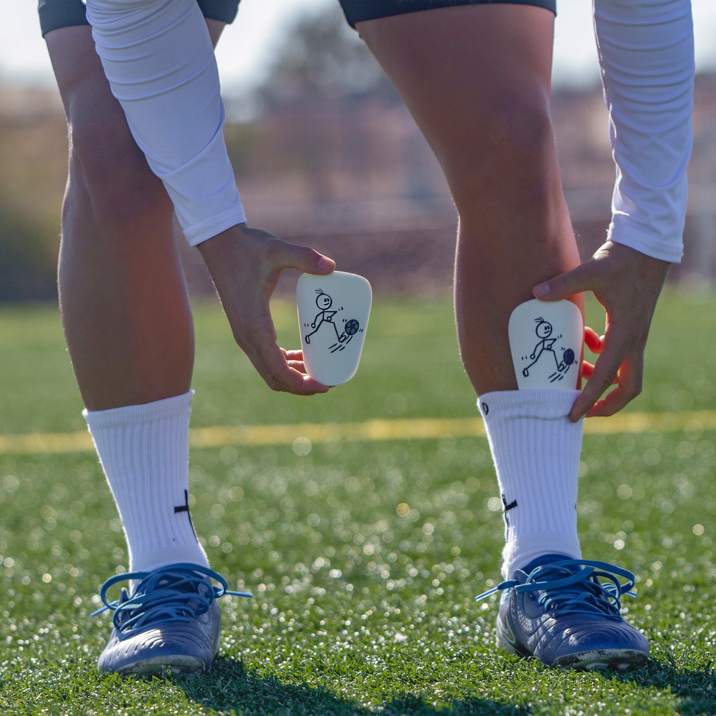 Cartoon Futboler Mini Shin Guards
