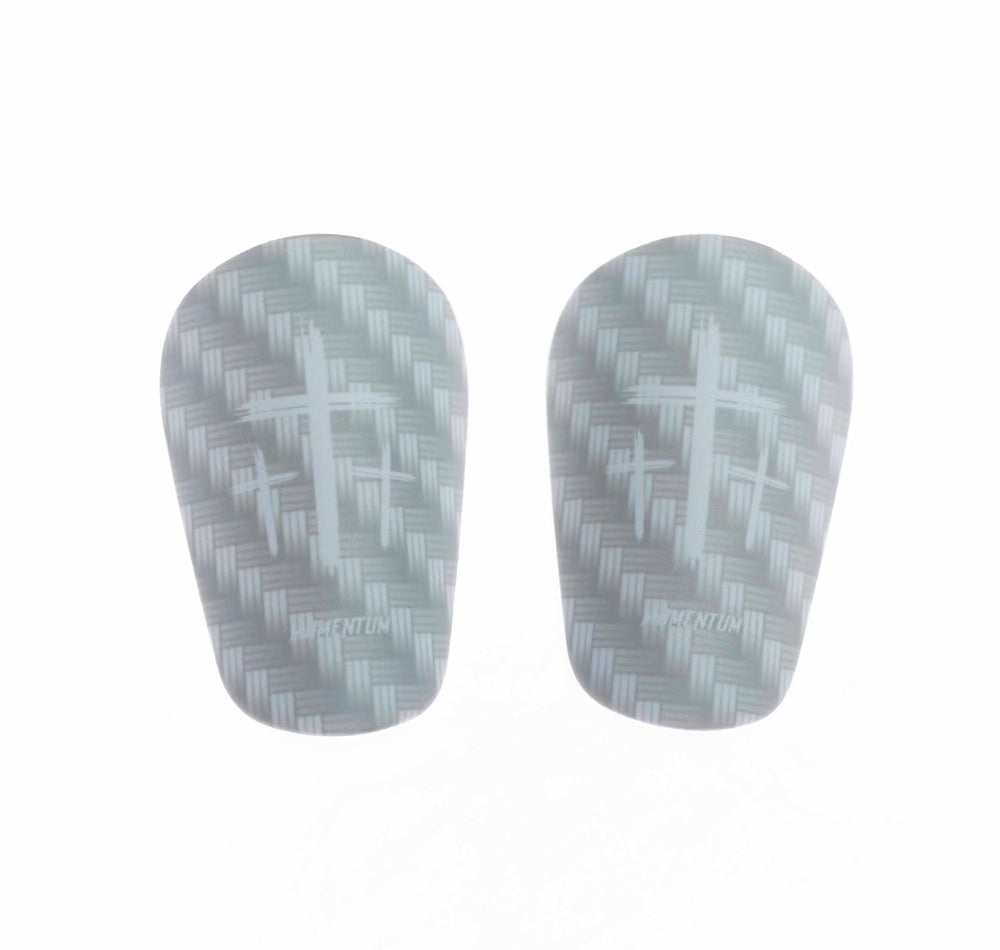 White/White Cross Mini Shin Guards