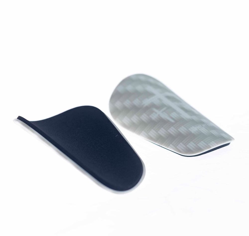 White/White Cross Mini Shin Guards