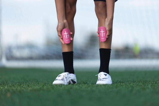 Pink Cross Shin Mini Guards